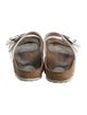 Birkenstock Leather Colorblock Pattern Slides
