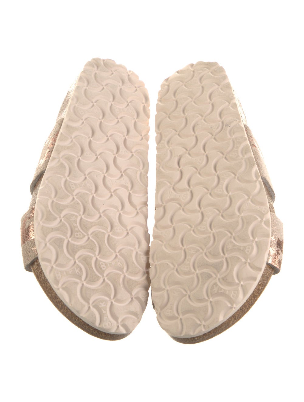 Birkenstock Suede Slides Neutrals Crossover Straps - image 5