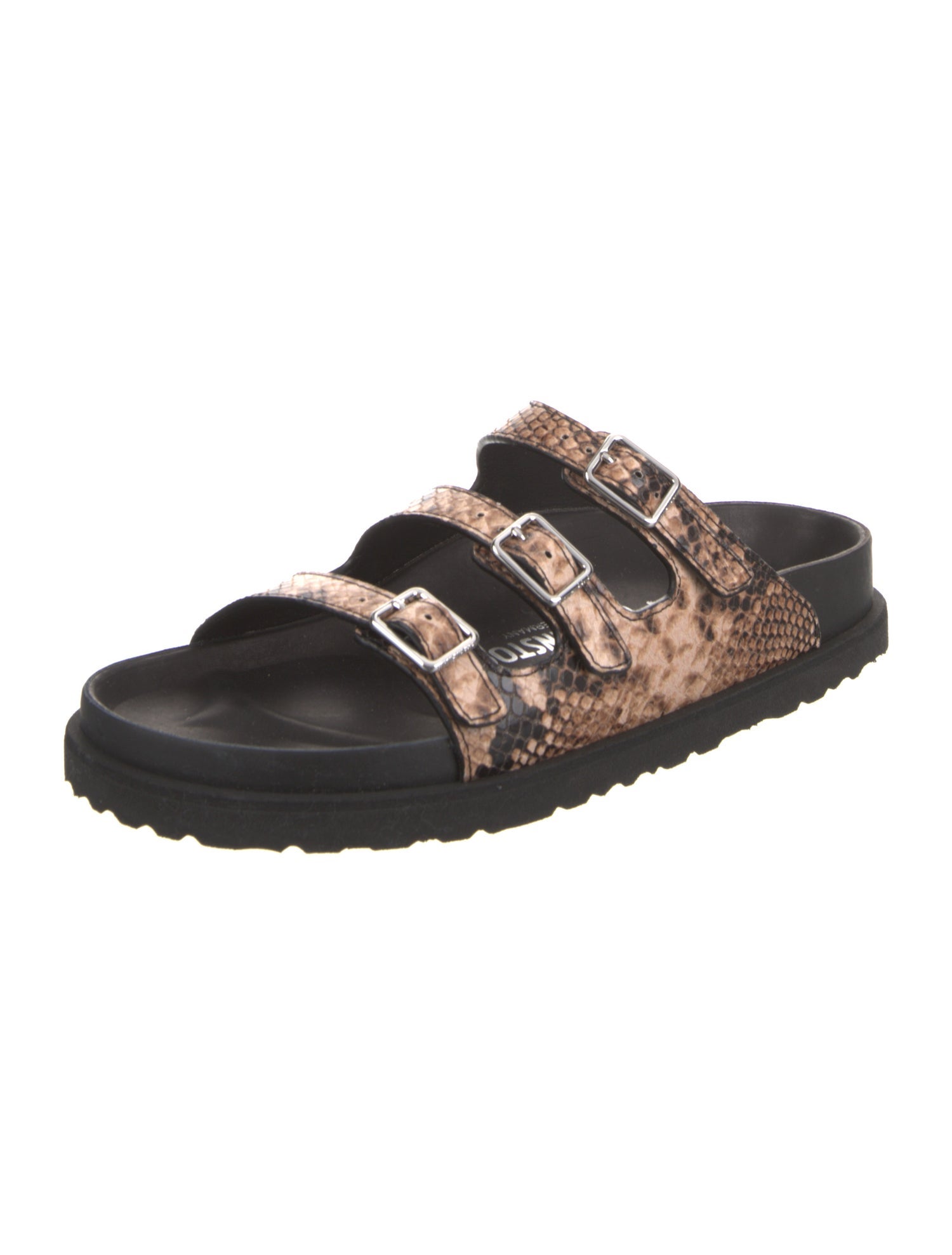 Birkenstock 1774 Leather Animal Print Slides