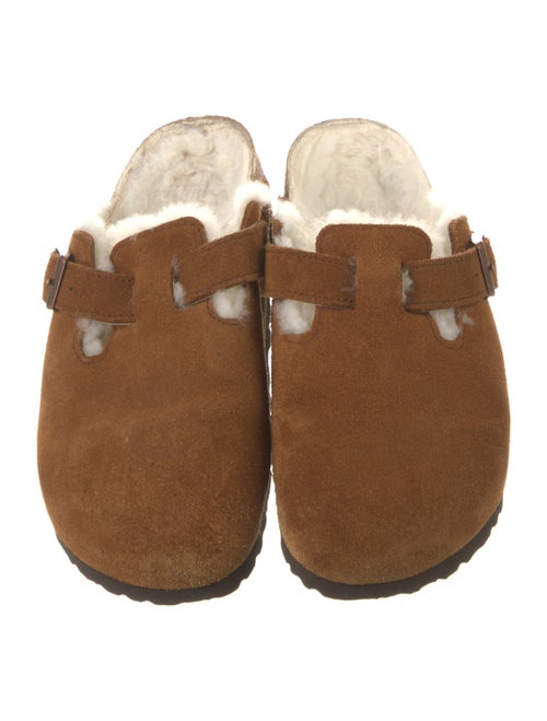 Birkenstock Suede Fur Trim Mules