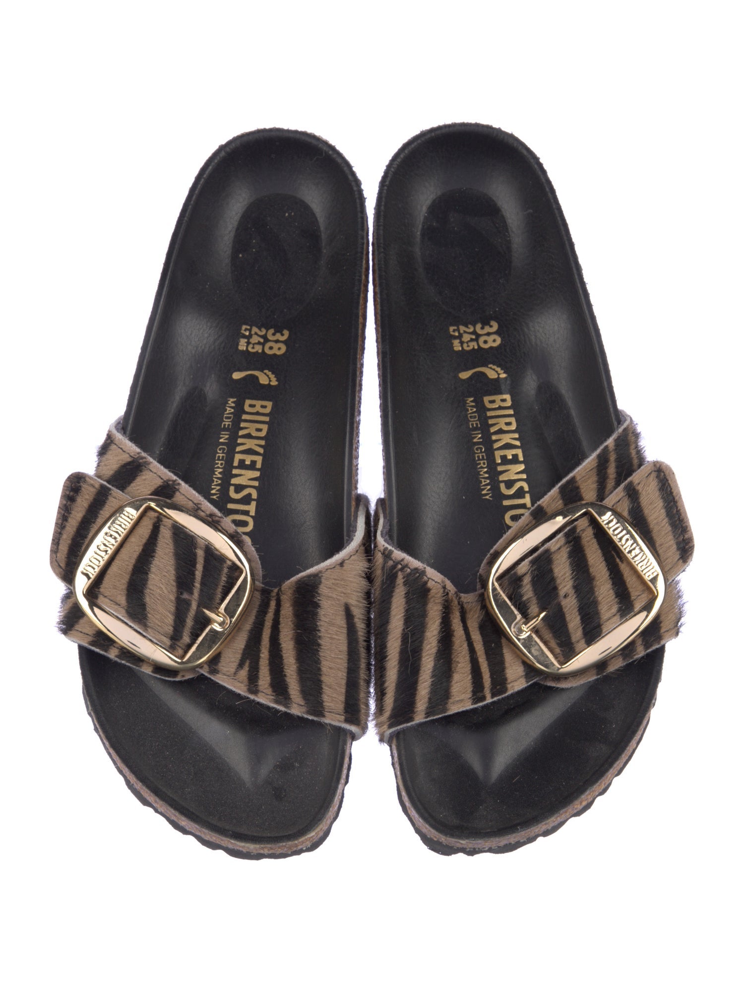 Birkenstock Ponyhair Animal Print Slides