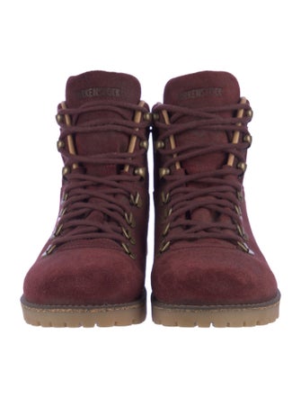 Birkenstock Suede Colorblock Pattern Lace-Up Boots