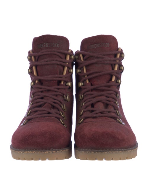 Birkenstock Suede Colorblock Pattern Lace-Up Boots