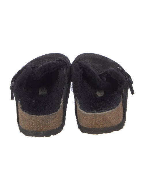 Birkenstock Suede Fur Trim Mules
