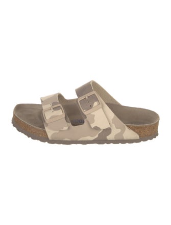 Birkenstock Suede Camouflage Print Slides