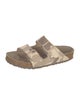 Birkenstock Suede Camouflage Print Slides