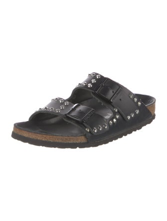 Birkenstock Leather Studded Accents Slides
