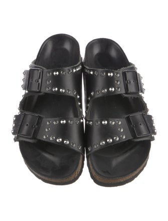 Birkenstock Leather Studded Accents Slides