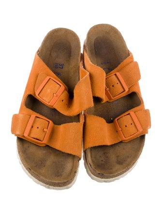 Birkenstock Suede Animal Print Slides