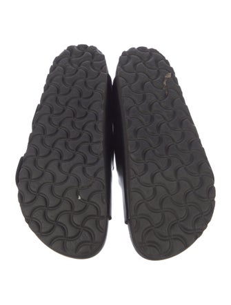 Manolo Blahnik x Birkenstock Leather Crystal Embellishments Slides