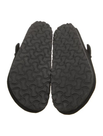 Birkenstock Suede Fur Trim Mules