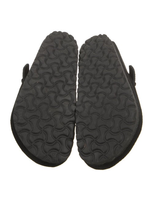 Birkenstock Suede Fur Trim Mules