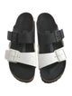 Birkenstock Leather Colorblock Pattern Slides
