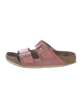 Birkenstock Leather Printed Slides