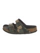 Birkenstock Leather Camouflage Print Slides