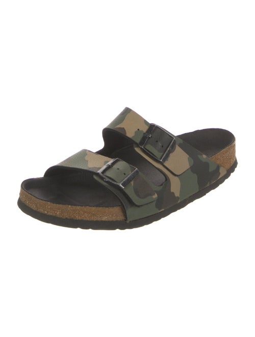 Birkenstock Leather Camouflage Print Slides