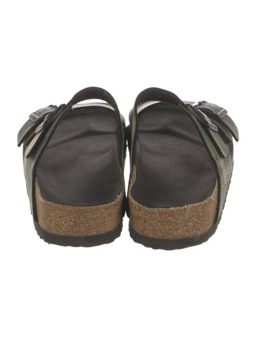 Birkenstock Leather Camouflage Print Slides