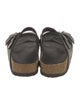 Birkenstock Leather Camouflage Print Slides