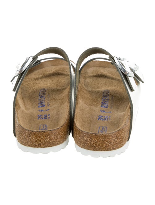 Birkenstock Leather Colorblock Pattern Slides