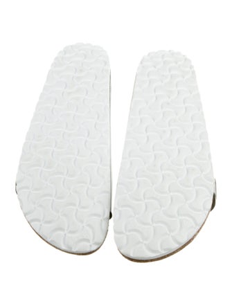 Birkenstock Leather Colorblock Pattern Slides