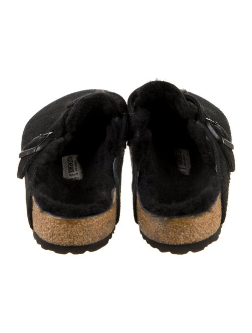 Birkenstock Suede Fur Trim Mules