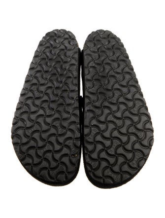 Birkenstock Suede Fur Trim Mules