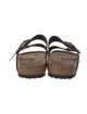 Birkenstock Leather Colorblock Pattern Slides
