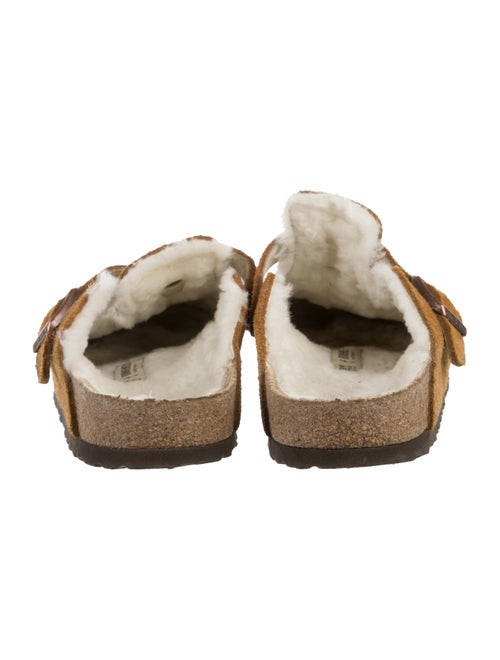 Birkenstock Suede Fur Trim Mules