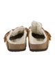 Birkenstock Suede Fur Trim Mules