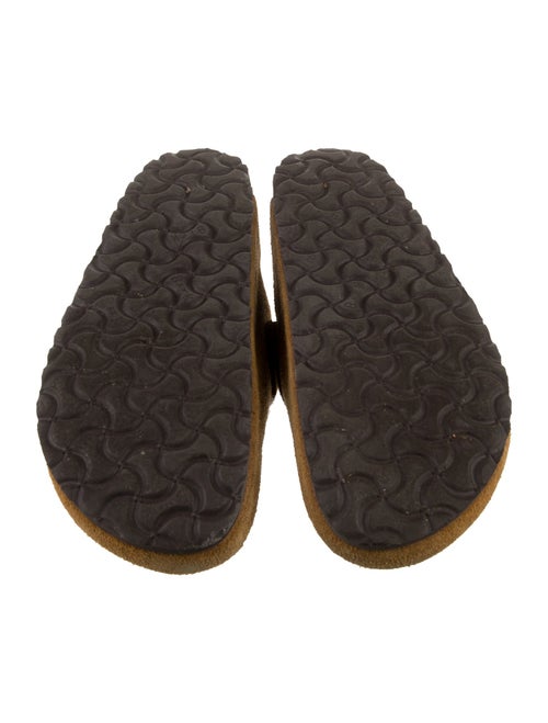 Birkenstock Suede Fur Trim Mules