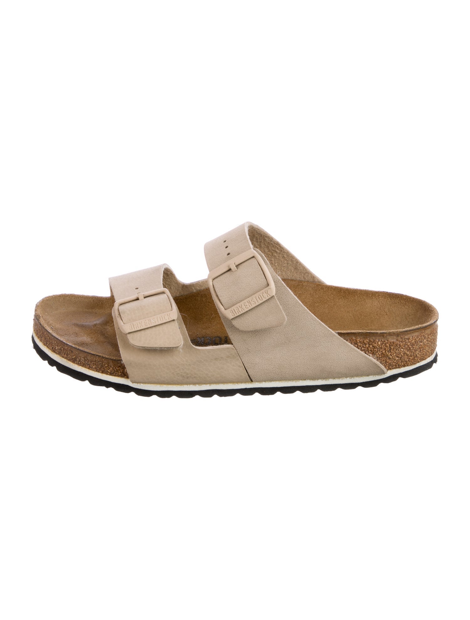 Birkenstock Leather Colorblock Pattern Slides
