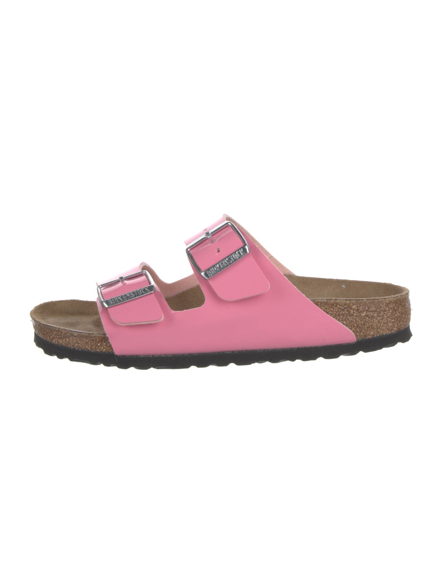 Birkenstock Leather Colorblock Pattern Slides