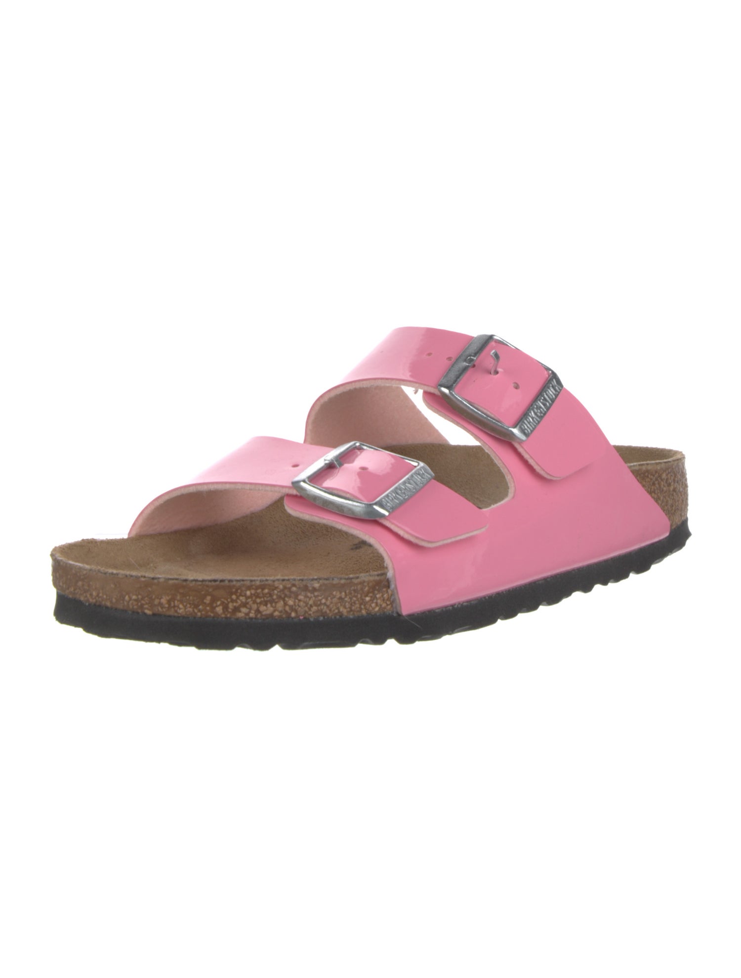 Birkenstock Leather Colorblock Pattern Slides