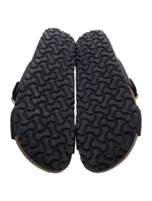 Birkenstock Animal Print Leather Trim Embellishment Slides