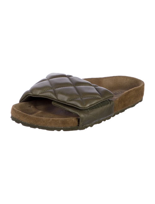 Birkenstock Quilted Pattern Leather Slides