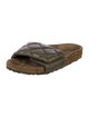 Birkenstock Quilted Pattern Leather Slides