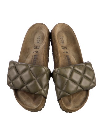 Birkenstock Quilted Pattern Leather Slides