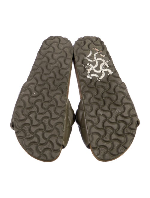 Birkenstock Quilted Pattern Leather Slides