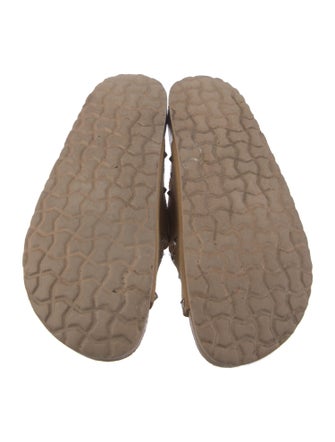 Cushionaire Leather Studded Accents Slides