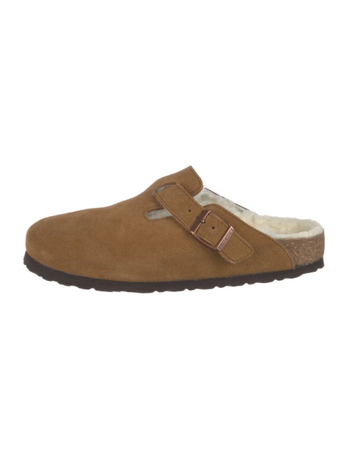 Birkenstock Suede Fur Trim Mules