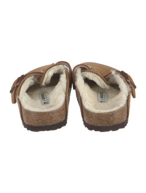 Birkenstock Suede Fur Trim Mules