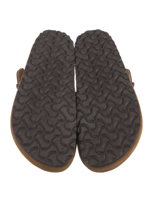 Birkenstock Suede Fur Trim Mules