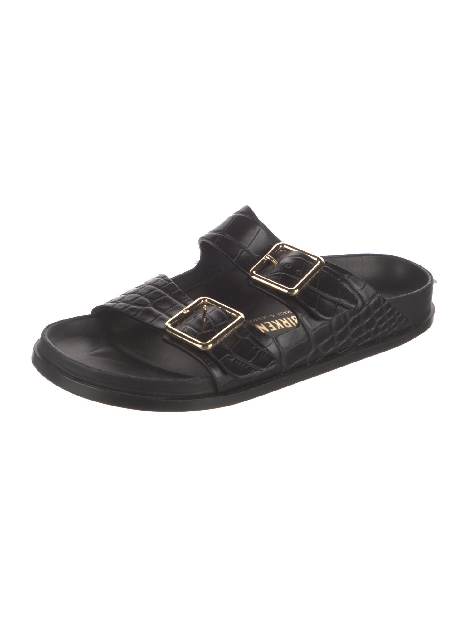 Birkenstock Embossed Leather Slides