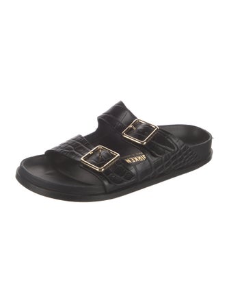 Birkenstock Embossed Leather Slides
