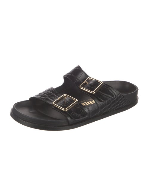 Birkenstock Embossed Leather Slides