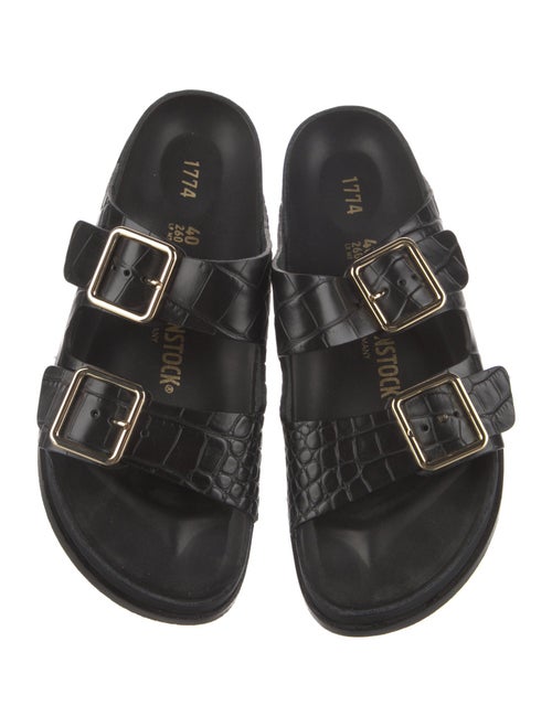 Birkenstock Embossed Leather Slides