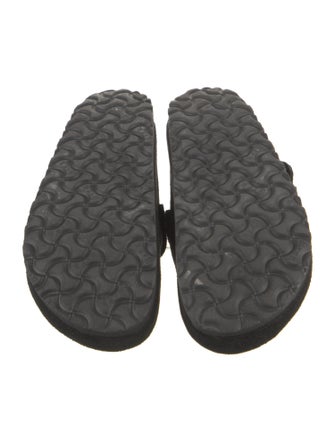 Birkenstock Suede Fur Trim Mules