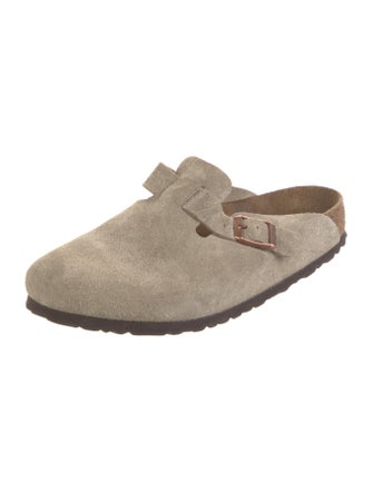Birkenstock Suede Colorblock Pattern Mules