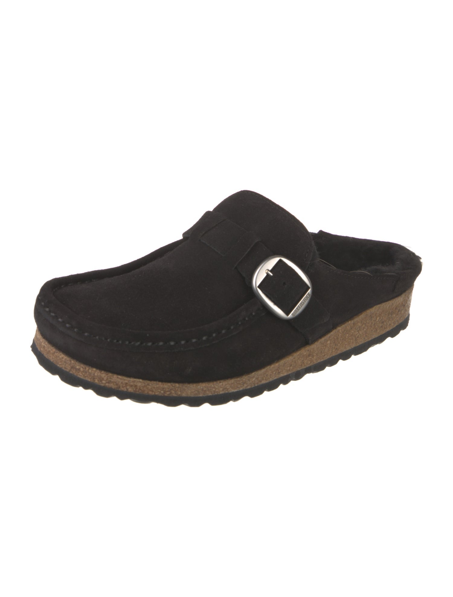Birkenstock Suede Fur Trim Mules w/ Tags