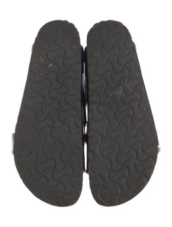 Birkenstock Leather Striped Slides